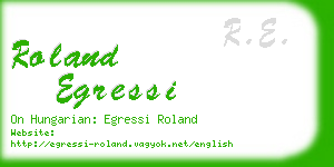 roland egressi business card